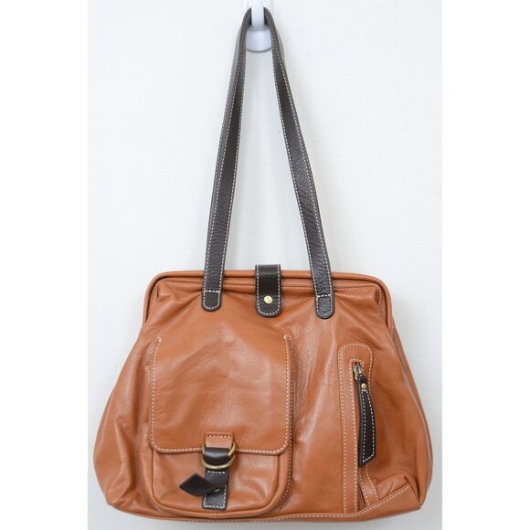 North Style 100% Leather Zip Top Handle Satchel Handbag Purse - Picture 1 of 9